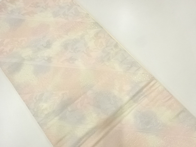 JAPANESE KIMONO / KIRIFIME-STYLE GROUP CRANES / CLASSIC PATTERN WEAVIN